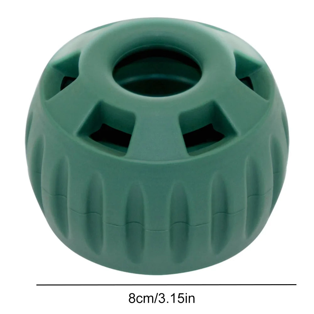 Distributeur de croquettes en silicone à alimentation lente et jouet à mâcher rechargeable pour chiens 3