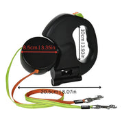 Dual Dog Leash - Tanglefree - Lumière LED et pivotant à 360 ° 1