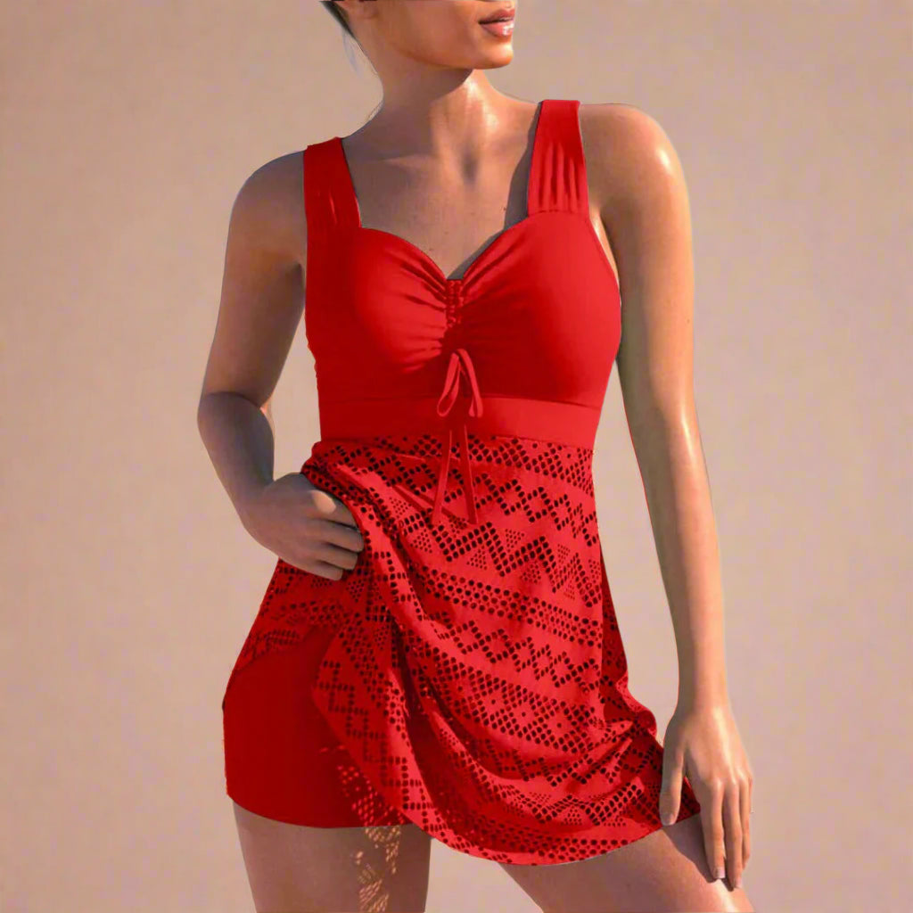 Elegant Women's Blouse with Ruffles and Geometric Pattern - Chic Summer Tops for Women 1
