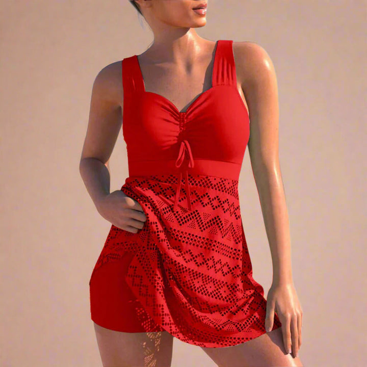Elegant Women's Blouse with Ruffles and Geometric Pattern - Chic Summer Tops for Women 1