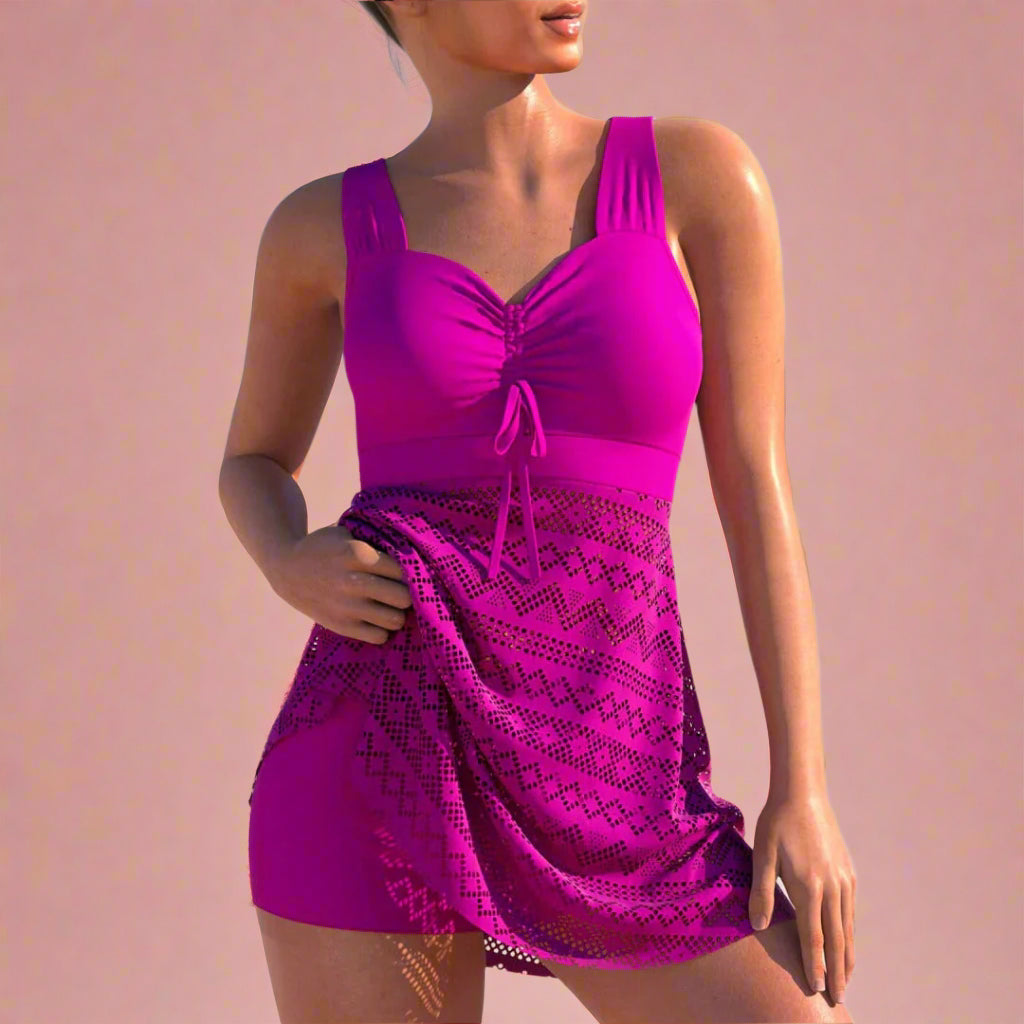 Elegant Women's Blouse with Ruffles and Geometric Pattern - Chic Summer Tops for Women 2