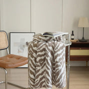 Élégante couverture en microfibre à motif zèbre 0