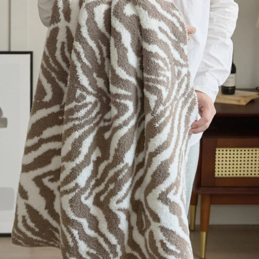 Élégante couverture en microfibre à motif zèbre 3