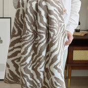 Élégante couverture en microfibre à motif zèbre 3