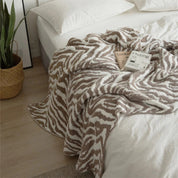 Élégante couverture en microfibre à motif zèbre 4