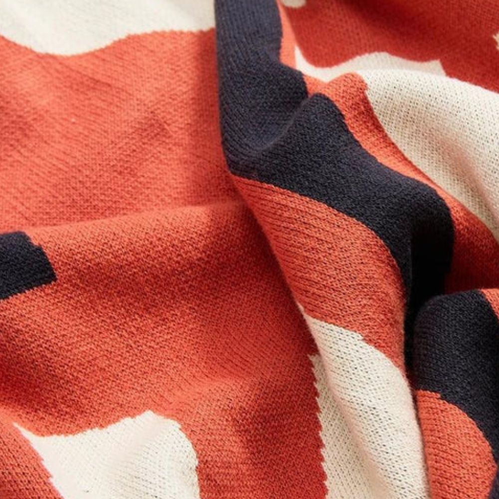 Élégante couverture tricotée pour femme avec motif tulipe en 100% coton 7