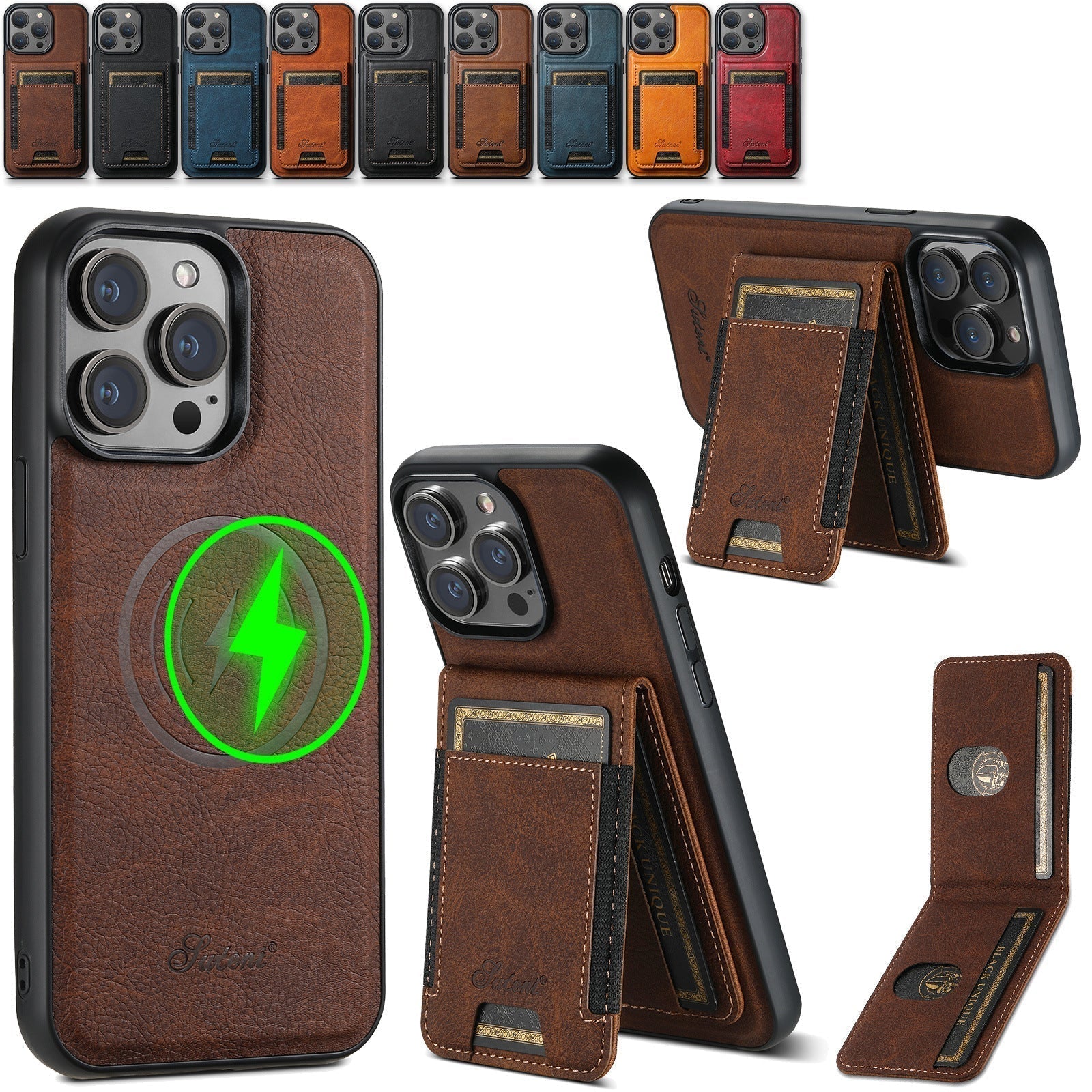 Eliteguard - Étui téléphonique de luxe élégant et durable avec porte-carte intégré 4
