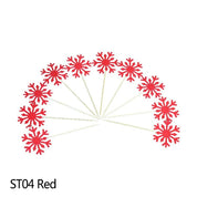 Ensemble de 20 décorations pour gâteau de fête du Nouvel An en forme de flocons de neige pailletés 7