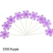 Ensemble de 20 décorations pour gâteau de fête du Nouvel An en forme de flocons de neige pailletés 8