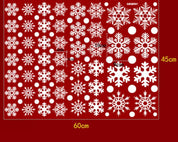 Ensemble de 48 autocollants de fenêtre flocons de neige de Noël 2