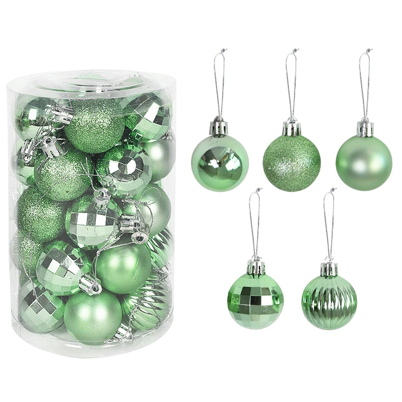 Ensemble de boules de Noël colorées 0