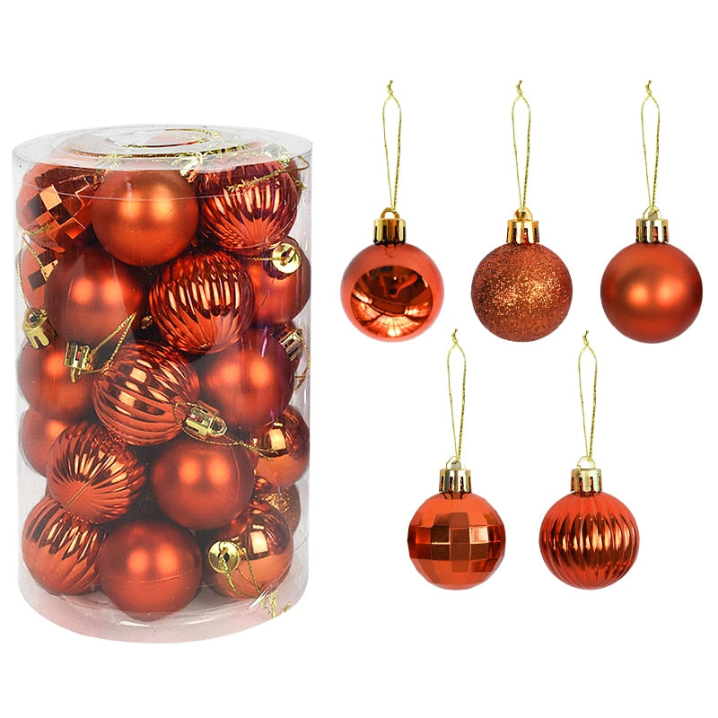 Ensemble de boules de Noël colorées 12