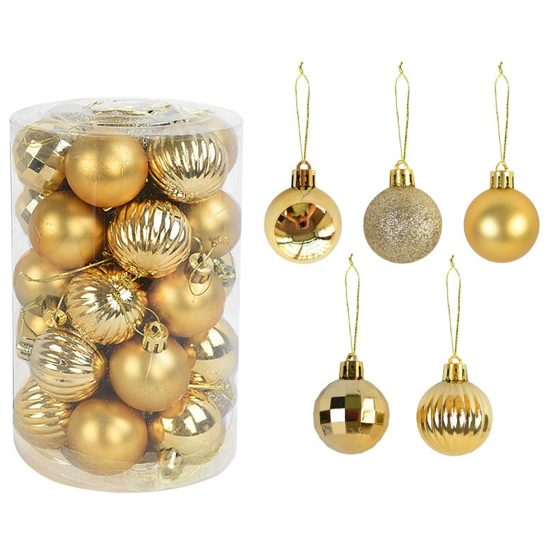 Ensemble de boules de Noël colorées 15