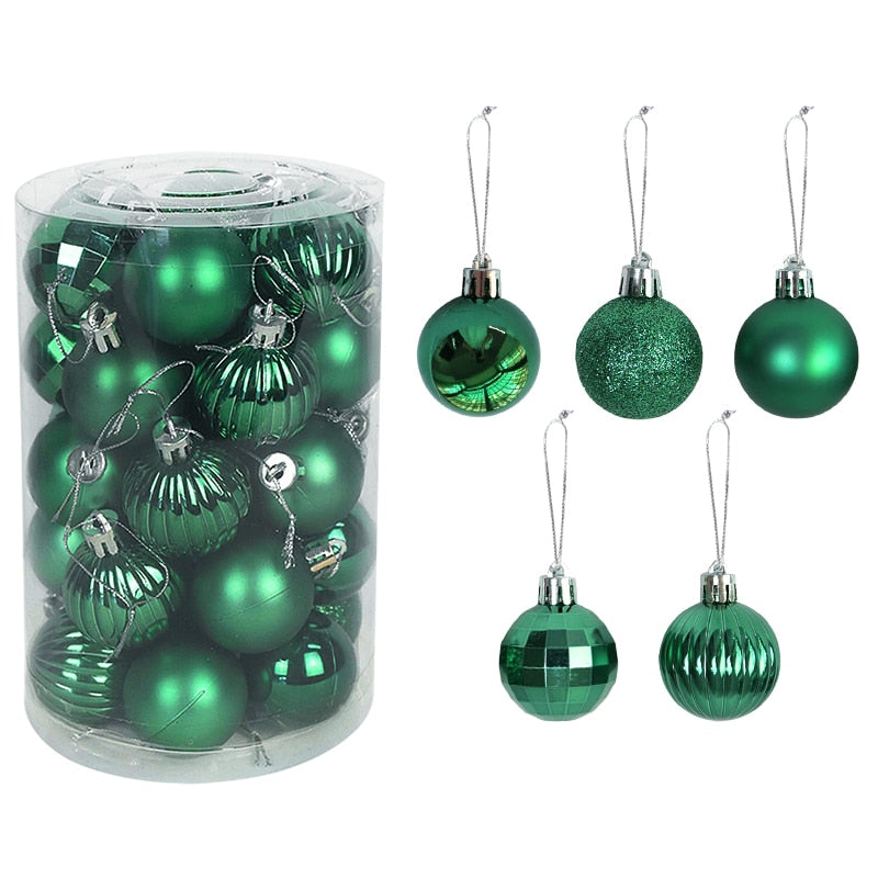 Ensemble de boules de Noël colorées 3