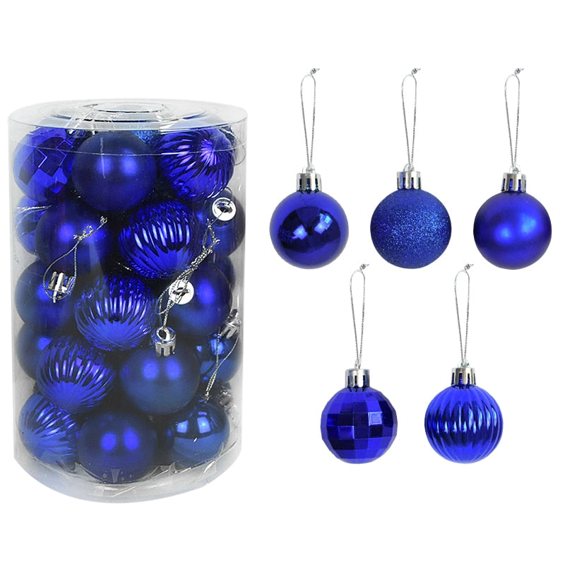 Ensemble de boules de Noël colorées 7