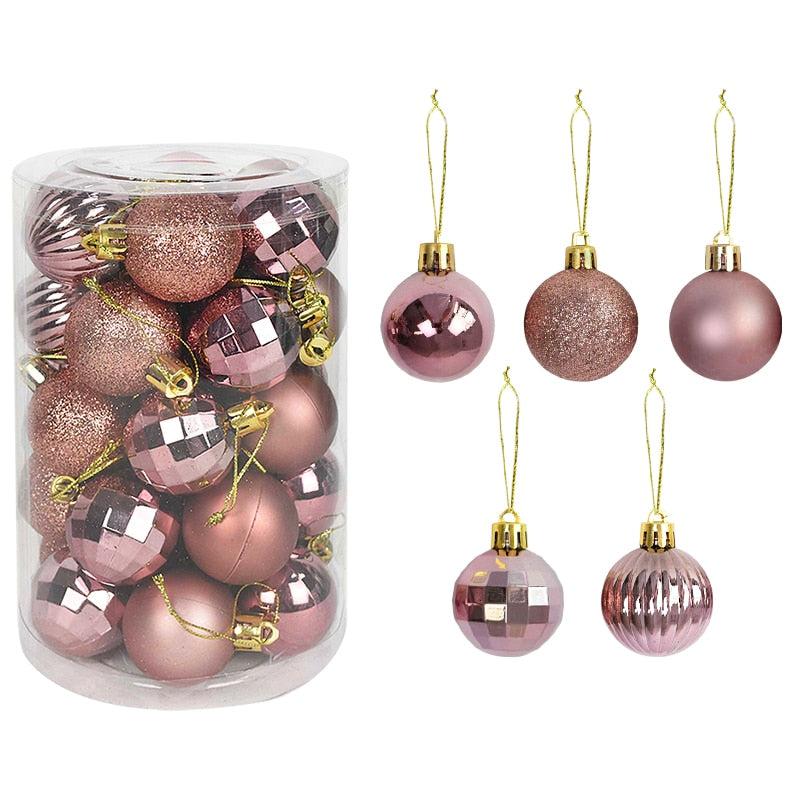 Ensemble de boules de Noël colorées 9