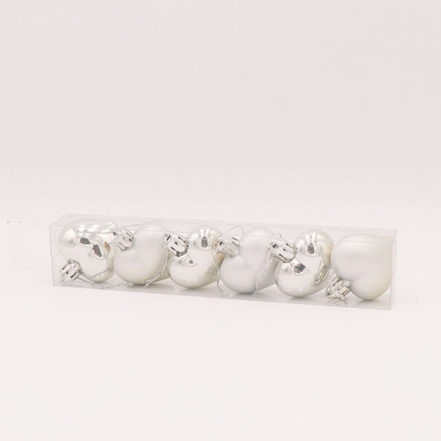 Ensemble de boules de Noël en forme de cœur 5