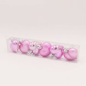 Ensemble de boules de Noël en forme de cœur 7