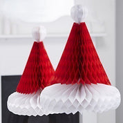 Ensemble de décorations de chapeaux de Noël en papier pliable 3