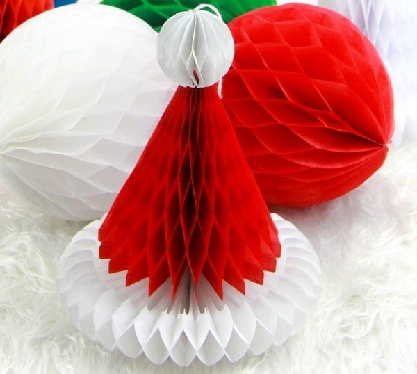 Ensemble de décorations de chapeaux de Noël en papier pliable 5