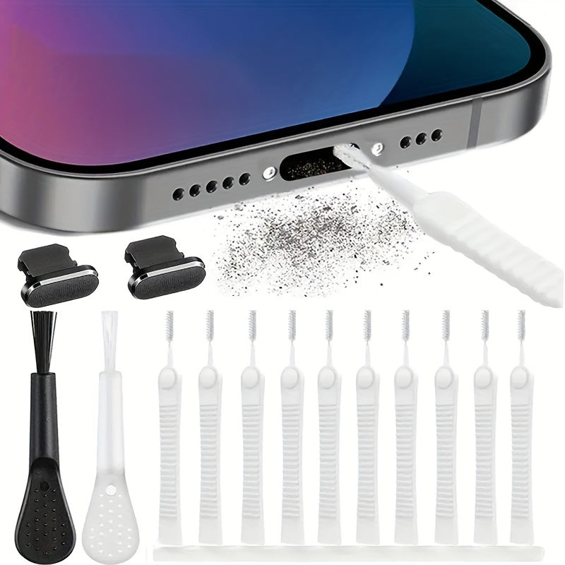 Ensemble de nettoyage électronique avec des pinceaux et des outils pour maintenir les dispositifs avec plusieurs surfaces et une élimination efficace de la saleté 0