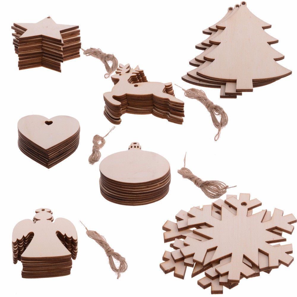 Ensemble de pendentifs en bois pour sapin de Noël 1