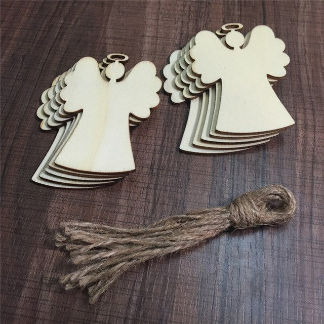 Ensemble de pendentifs en bois pour sapin de Noël 13