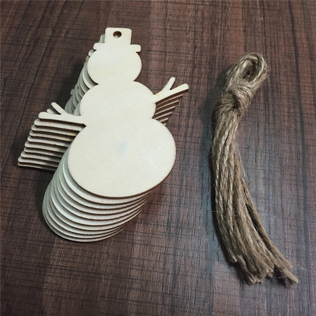 Ensemble de pendentifs en bois pour sapin de Noël 16