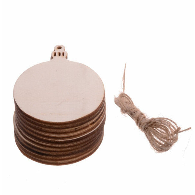 Ensemble de pendentifs en bois pour sapin de Noël 4