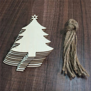 Ensemble de pendentifs en bois pour sapin de Noël 5