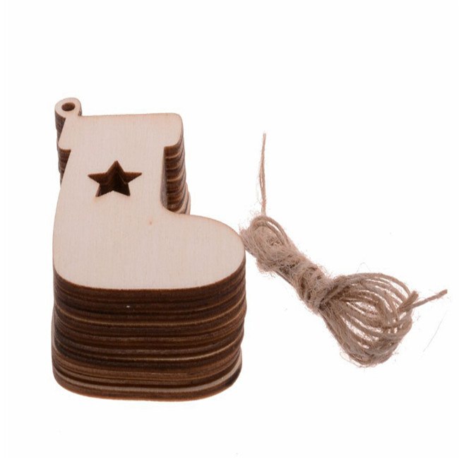 Ensemble de pendentifs en bois pour sapin de Noël 6