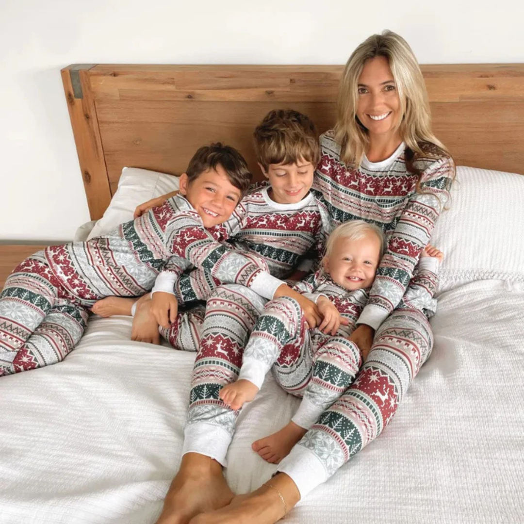 Ensemble de pyjamas de Noël pour toute la famille, en tissu doux assorti pour tous les âges 0