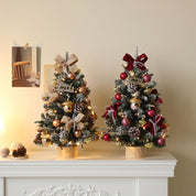 Ensemble sapin de Noël pour bureau, mini décorations de fenêtre de 45 cm 1