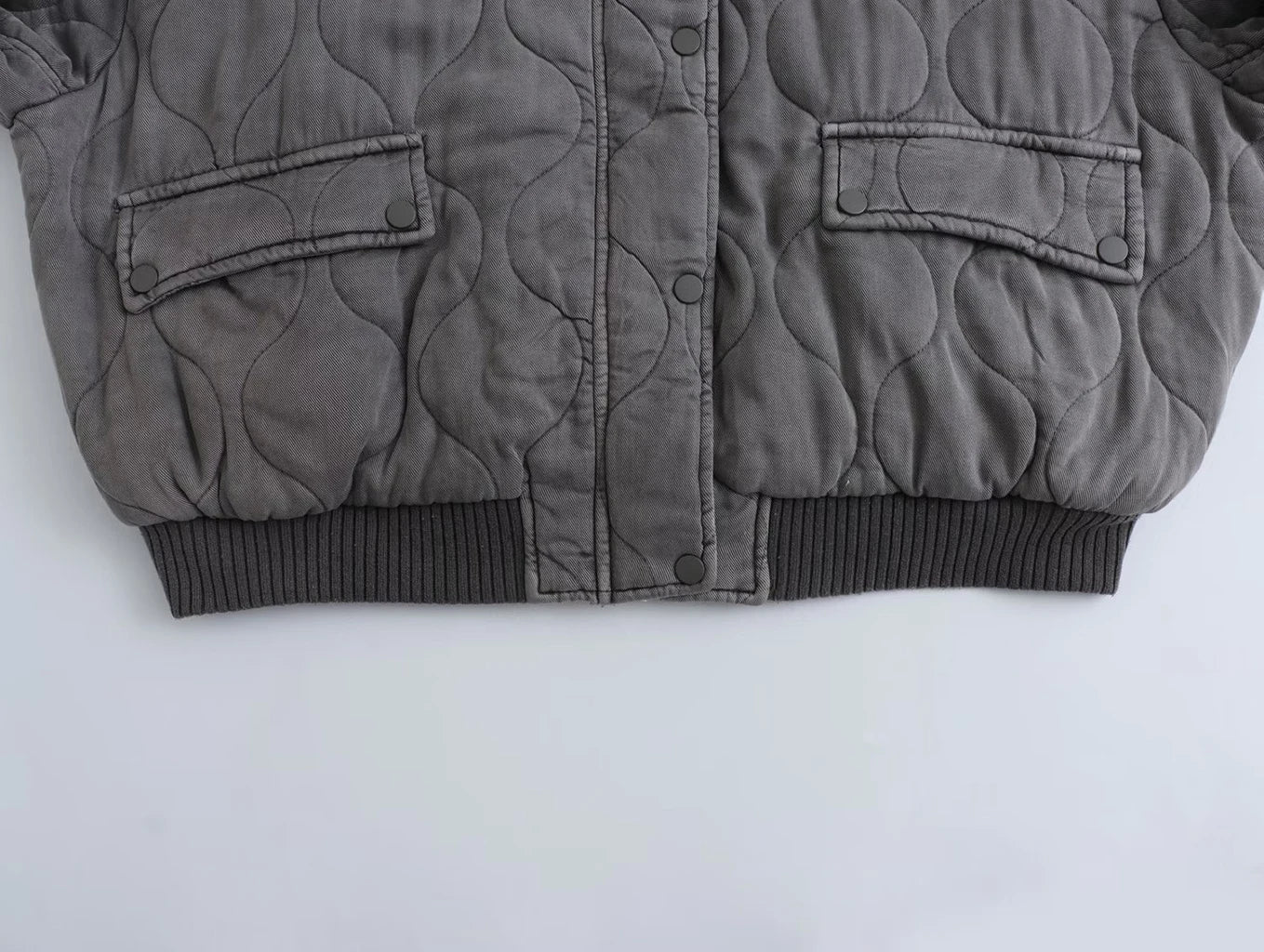 LIESEL | Loose grey bomber jacket for women
