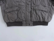 LIESEL | Loose grey bomber jacket for women