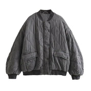 LIESEL | Loose grey bomber jacket for women