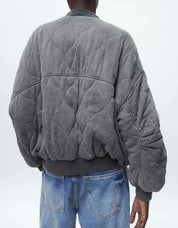 LIESEL | Loose grey bomber jacket for women