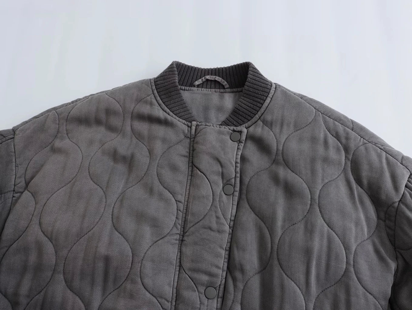 LIESEL | Loose grey bomber jacket for women
