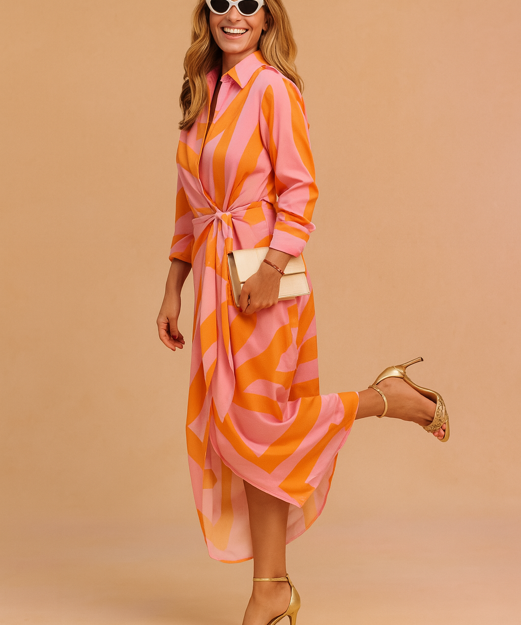 Femme Ensemble Élégant Deux Pièces Haut Cache-Cœur Jupe Ajustée 0