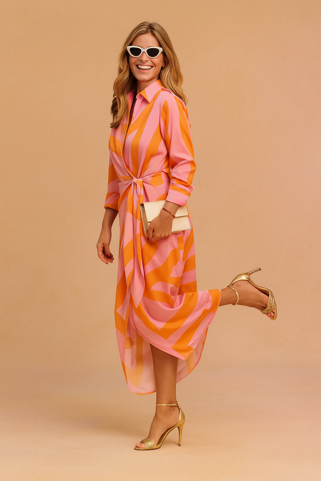 Femme Ensemble Élégant Deux Pièces Haut Cache-Cœur Jupe Ajustée 0