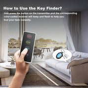 Finder de touche 4 en 1 avec flash LED et localisateur de touche compacte du destinataire à code couleur pour les touches, les télécommandes et plus 4