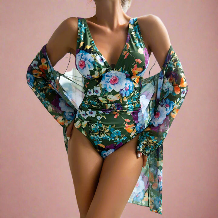 Floral One-Piece Swimsuit for Women - Stylish Summer Swimwear and Bathing Suits 0