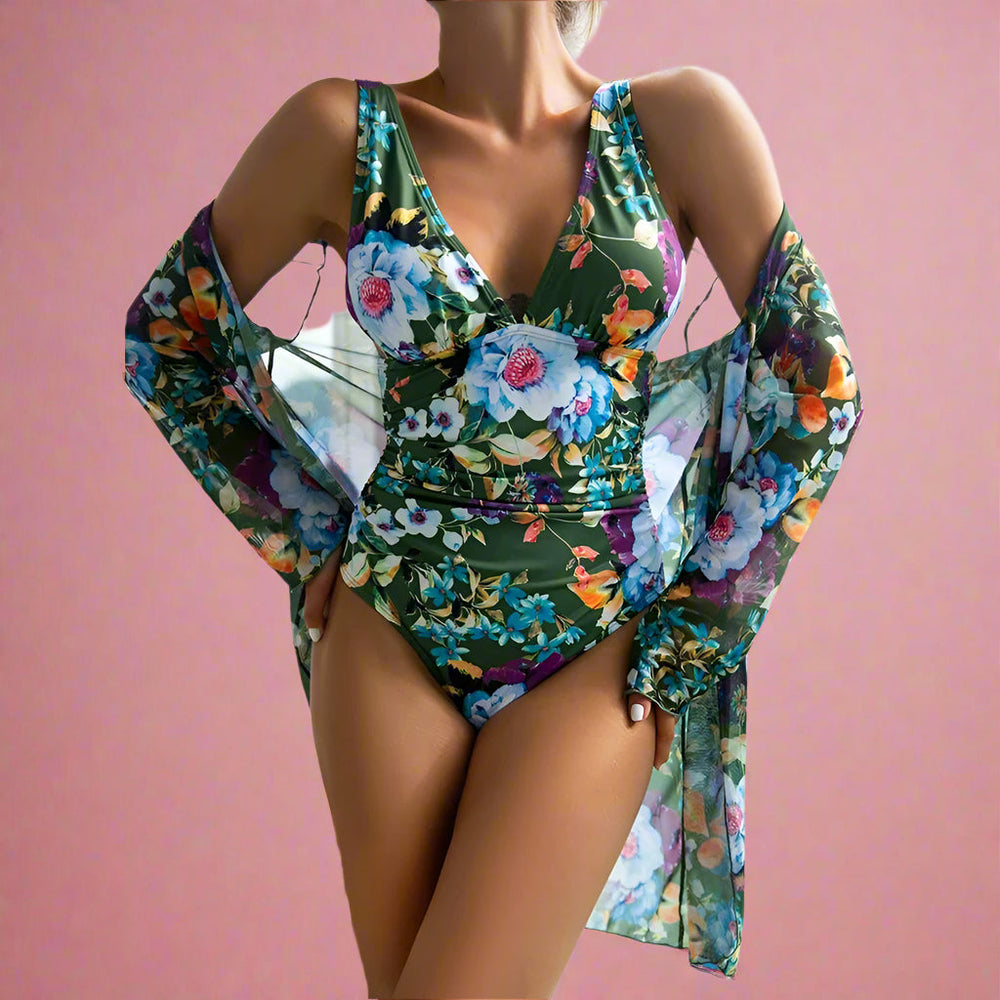 Floral One-Piece Swimsuit for Women - Stylish Summer Swimwear and Bathing Suits 1