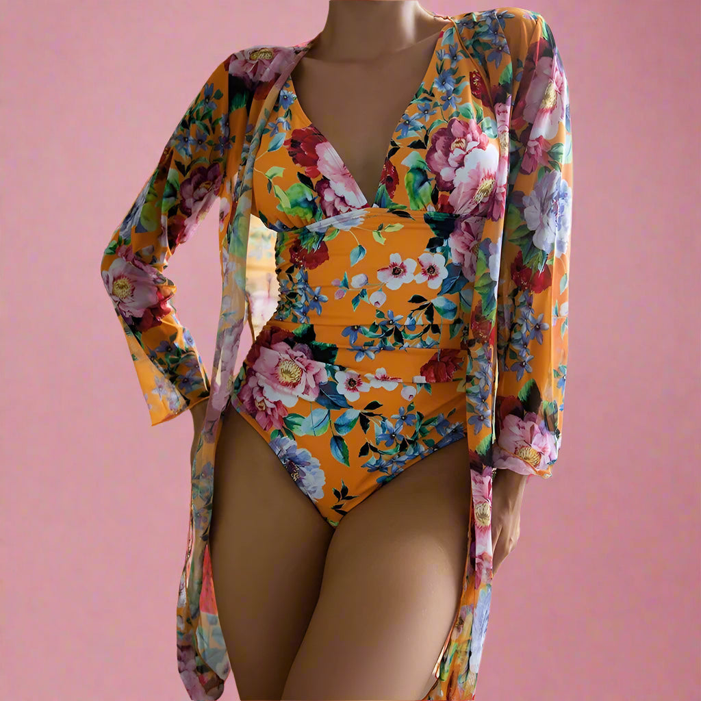 Floral One-Piece Swimsuit for Women - Stylish Summer Swimwear and Bathing Suits 2