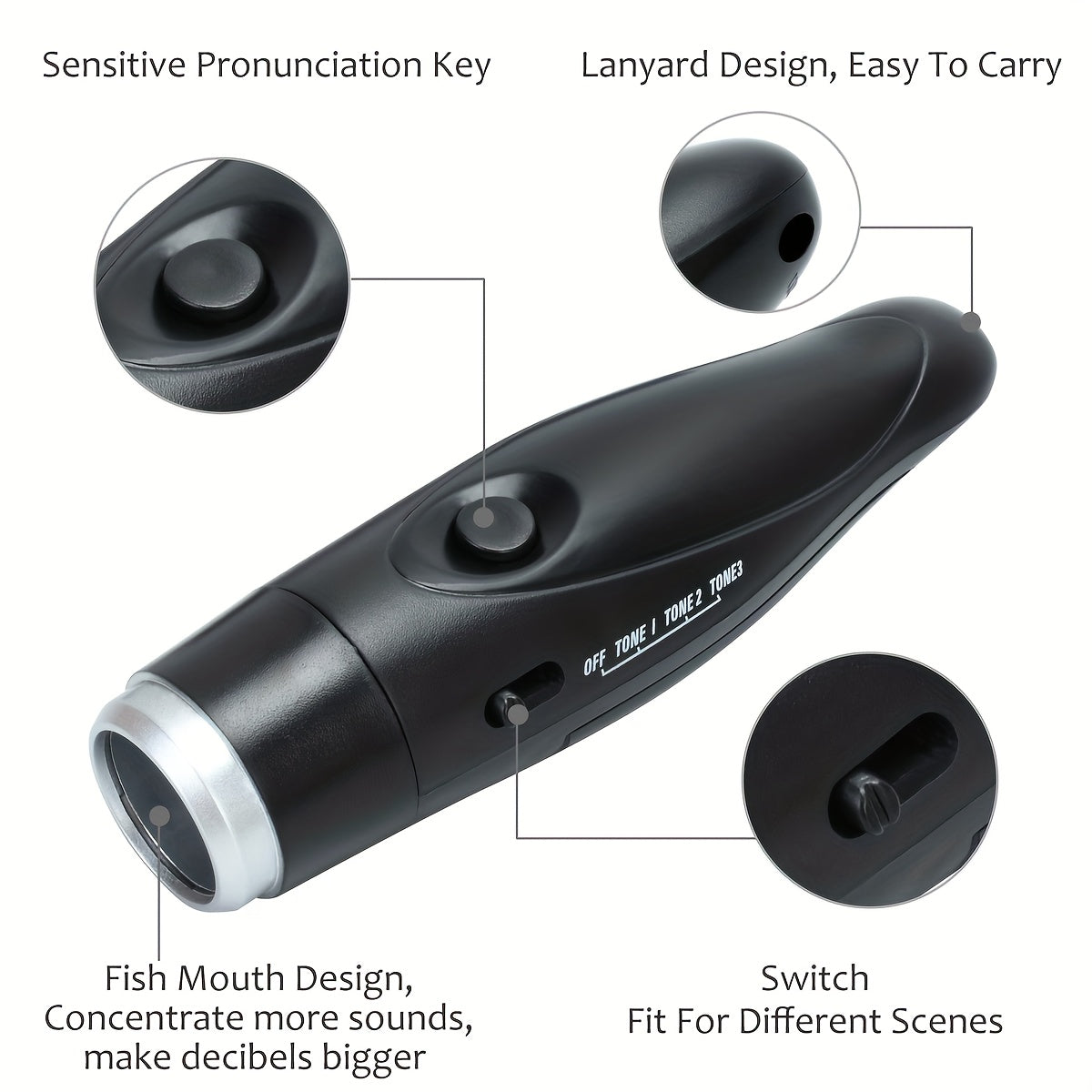 Flûte électronique à la flûte avec 3 options sonores - Lumière et portable pour les entraîneurs et les arbitres 3