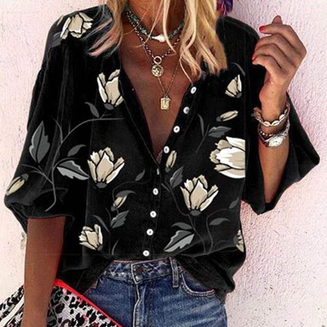 MADELINE | Lightweight blouse with floral print