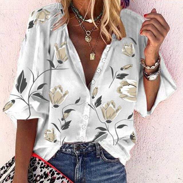 MADELINE | Lightweight blouse with floral print
