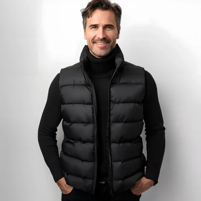Gilet chaud sans manches pour homme | Fermeture éclair 3