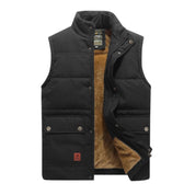 Gilet d'hiver chaud sans manches pour homme | Poches avant 0