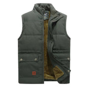 Gilet d'hiver chaud sans manches pour homme | Poches avant 1